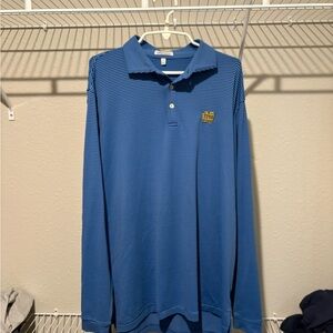 Peter Millar Navy Striped Polo